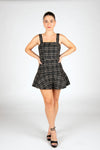 Lights Are Shining Dress- Black Tweed