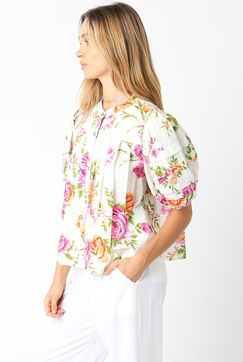 Top- White Floral