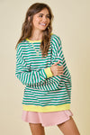 Candyland Sweatshirt- Green/Pink
