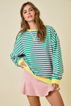 Candyland Sweatshirt- Green/Pink