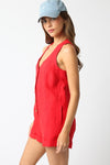 Summer Heat Romper- Red