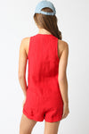 Summer Heat Romper- Red