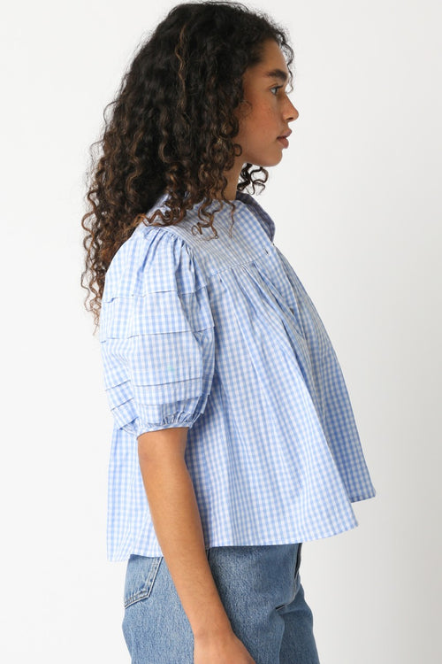 Check Mate Top- Light Blue