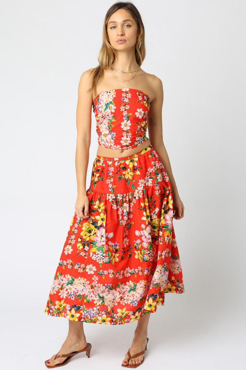 Top- Red Multi