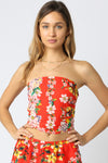Top- Red Multi