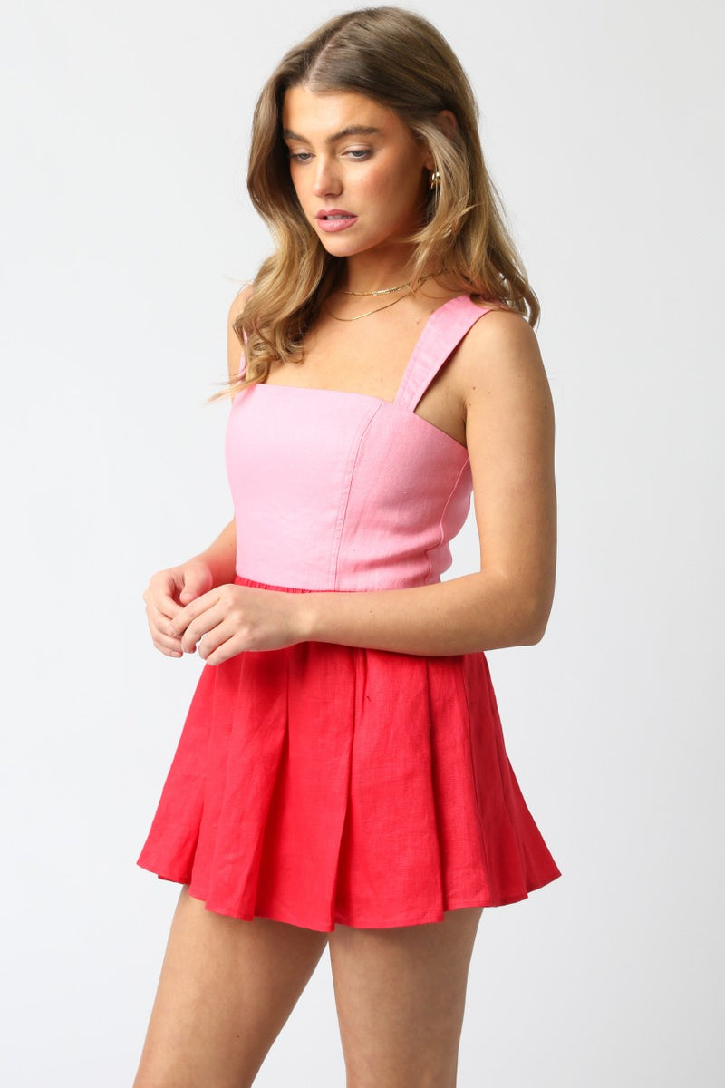 Sunset Sizzle Dress- Pink Red