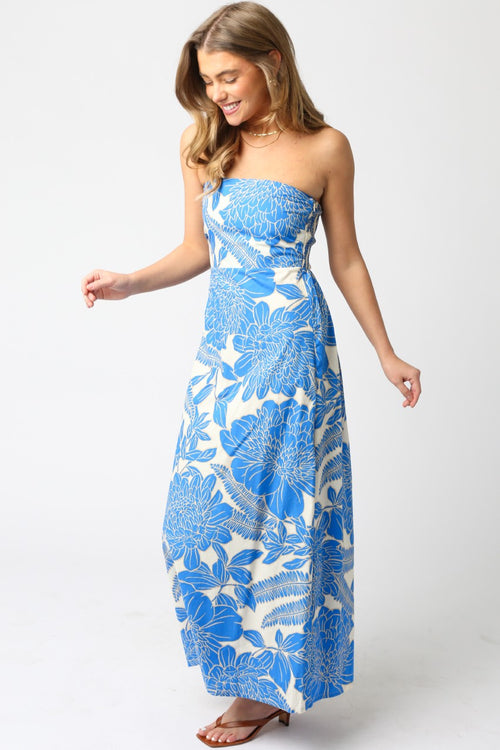 Something Blue Dress- White Blue