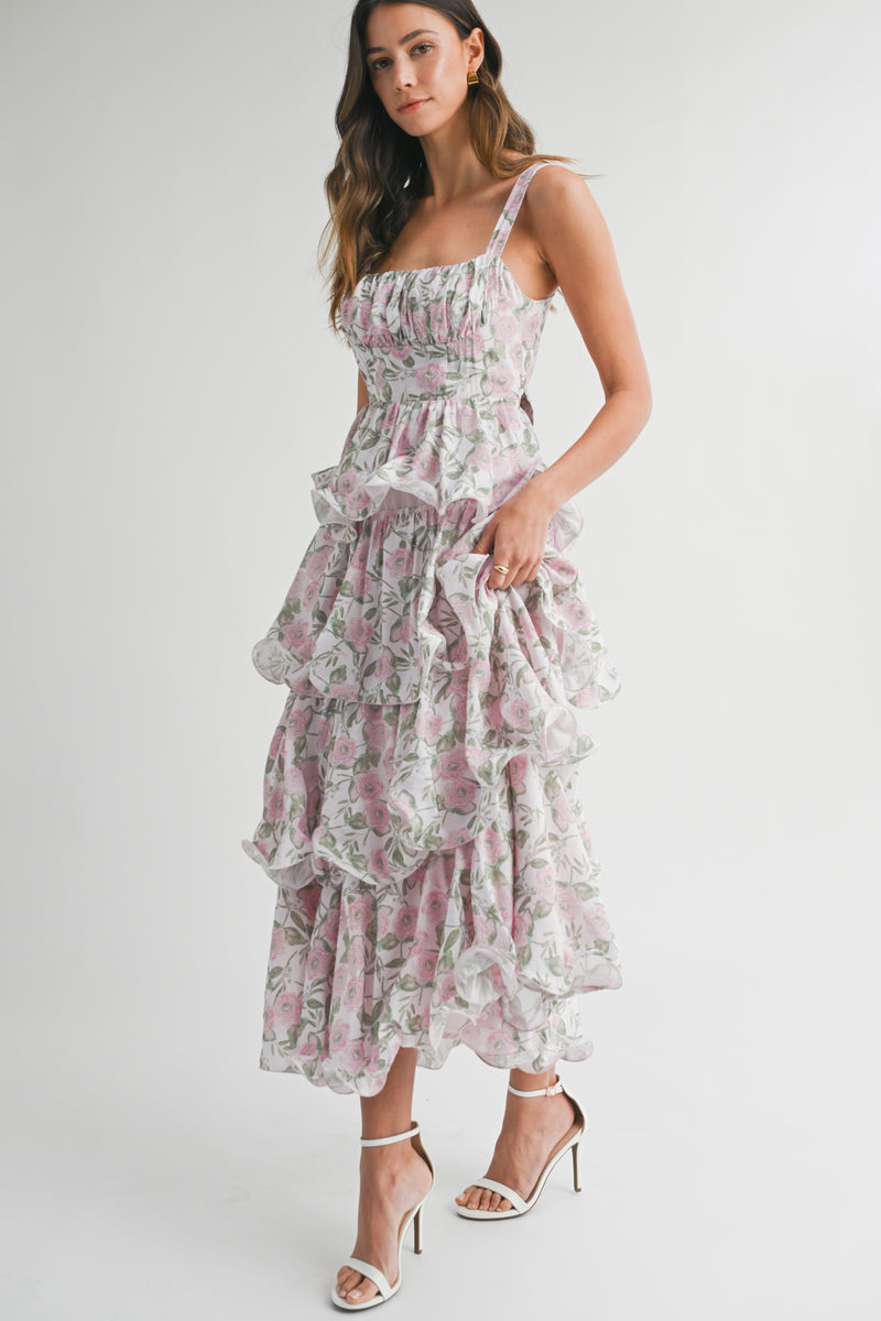 Sweet Surprise Maxi- Pink Floral
