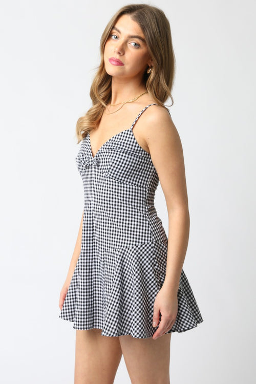 On Repeat Dress- Black Gingham
