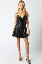 We Made It Dress Dress- Black Leather