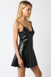 We Made It Dress Dress- Black Leather