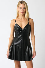 We Made It Dress Dress- Black Leather