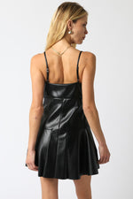 We Made It Dress Dress- Black Leather