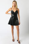 We Made It Dress Dress- Black Leather