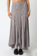 On Repeat Skirt- Brown Gingham
