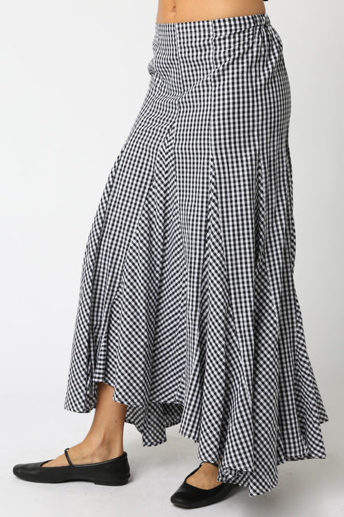 On Repeat Skirt- Black Gingham