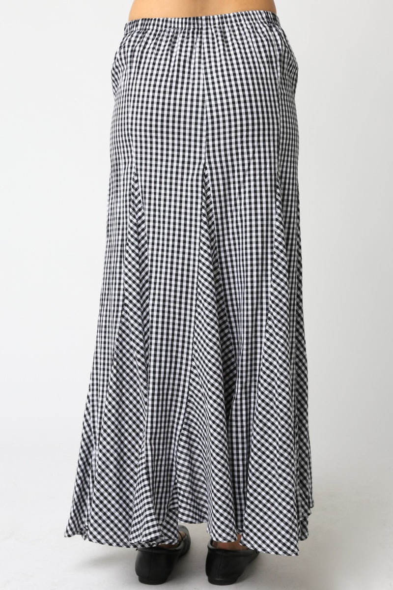 On Repeat Skirt- Black Gingham