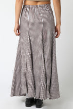 On Repeat Skirt- Brown Gingham