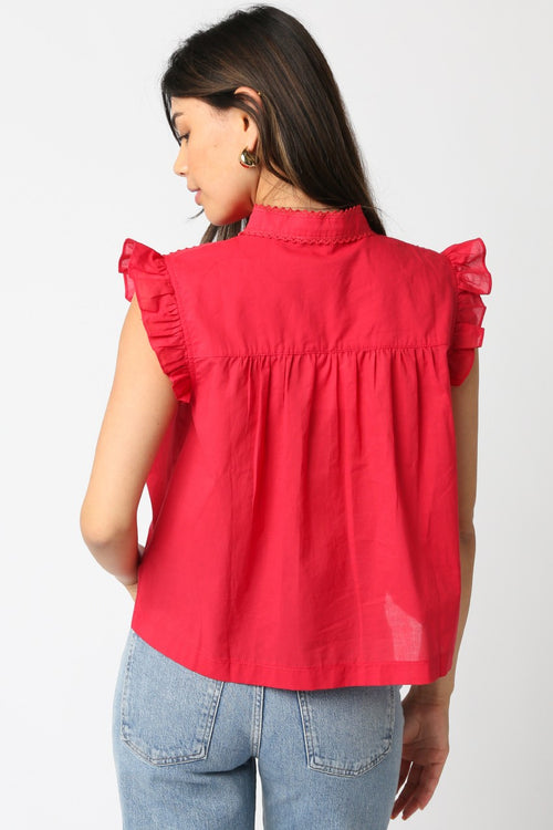Call From Fall Top- Deep Red