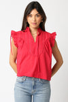 Call From Fall Top- Deep Red