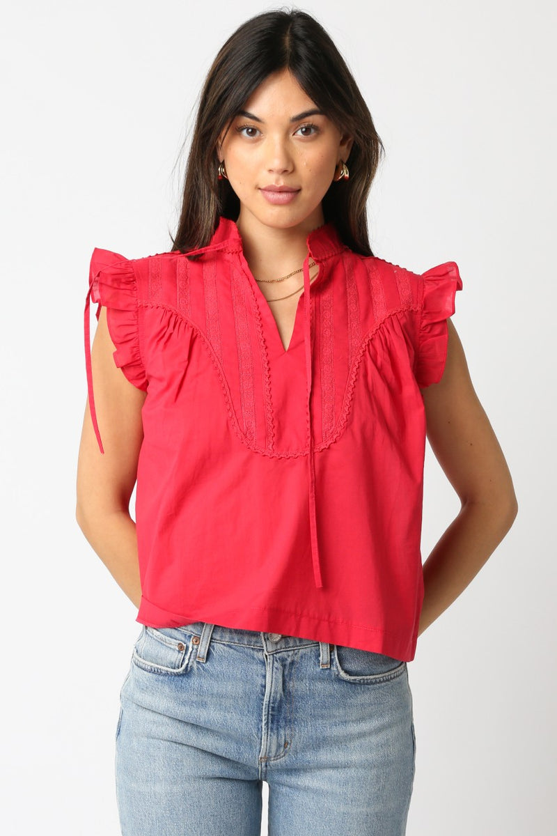 Call From Fall Top- Deep Red
