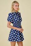 Dress- Navy White