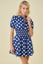 Dress- Navy White