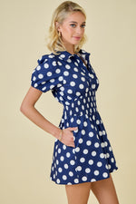 Dress- Navy White
