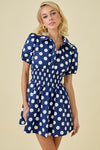 Dress- Navy White