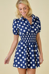 Dress- Navy White