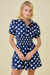 Dress- Navy White