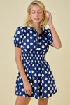 Dress- Navy White