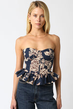 Top- Midnight Blue Cream