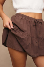 Fall In The Air Skort- Brown