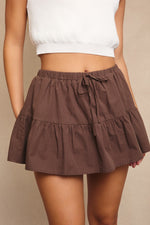 Fall In The Air Skort- Brown