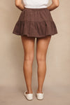 Fall In The Air Skort- Brown