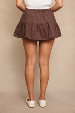 Fall In The Air Skort- Brown
