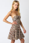 Fall To Remember Dress- Brown Multi