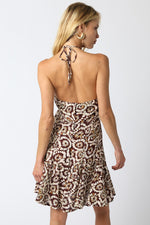 Fall To Remember Dress- Brown Multi