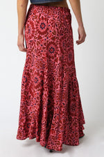 Finally Fall Skirt- Pink Red