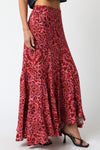 Finally Fall Skirt- Pink Red