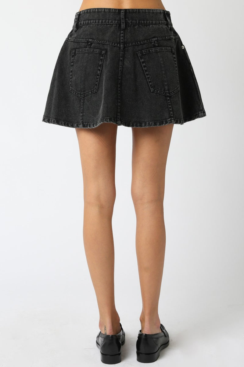 Skirt- Black Denim