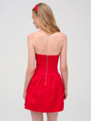Lipstick Denim Mini Dress- Red