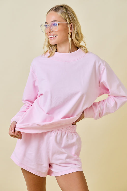 Daily Lounge Sweatshirt- Baby Pink