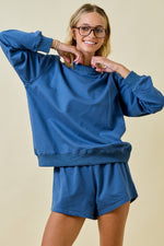Daily Lounge Sweatshirt- Denim Blue