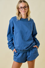 Daily Lounge Sweatshirt- Denim Blue