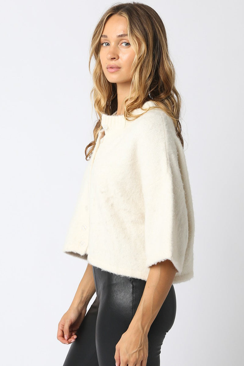 Fall Favorite Top- Ecru