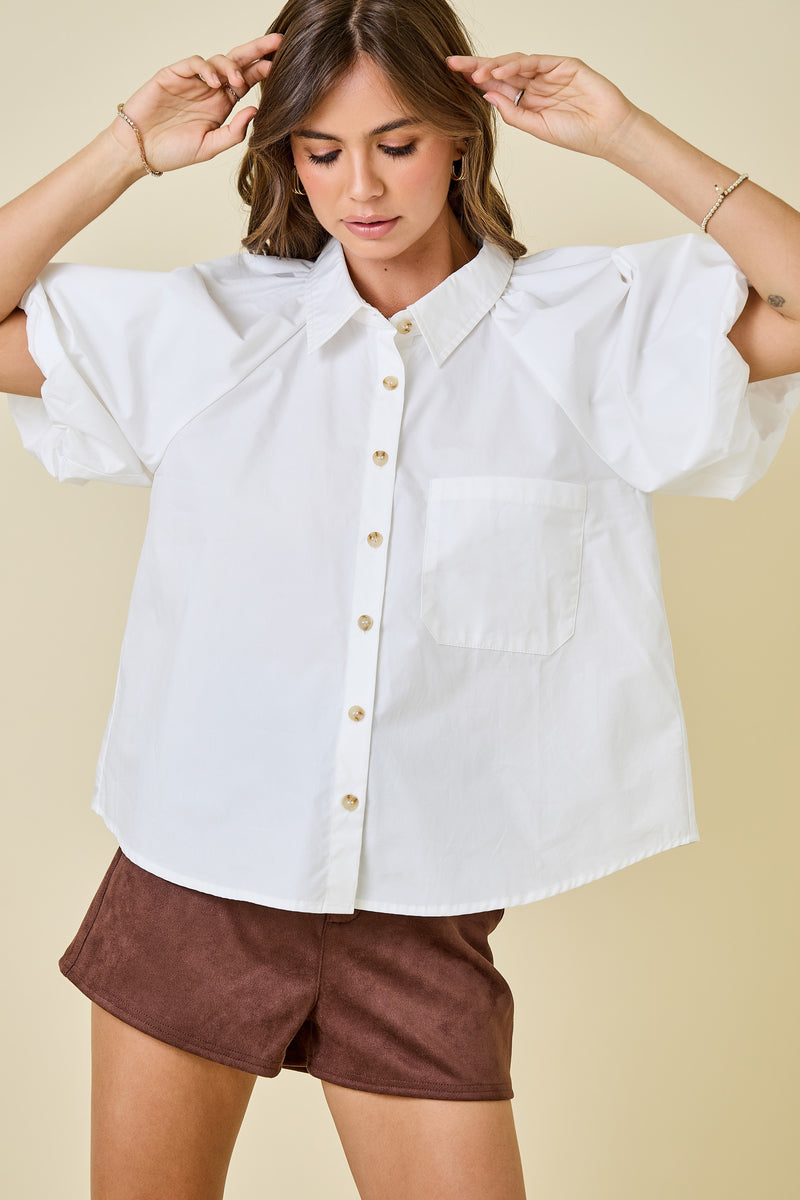 Burst My Bubble Top- Off White