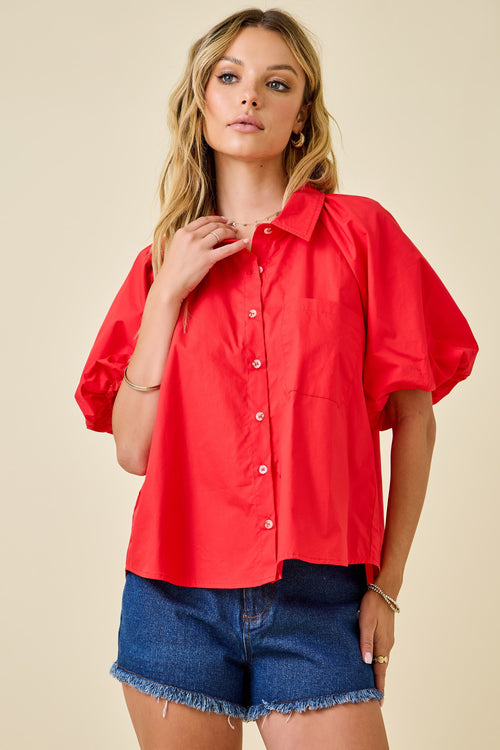 Burst My Bubble Top- Red
