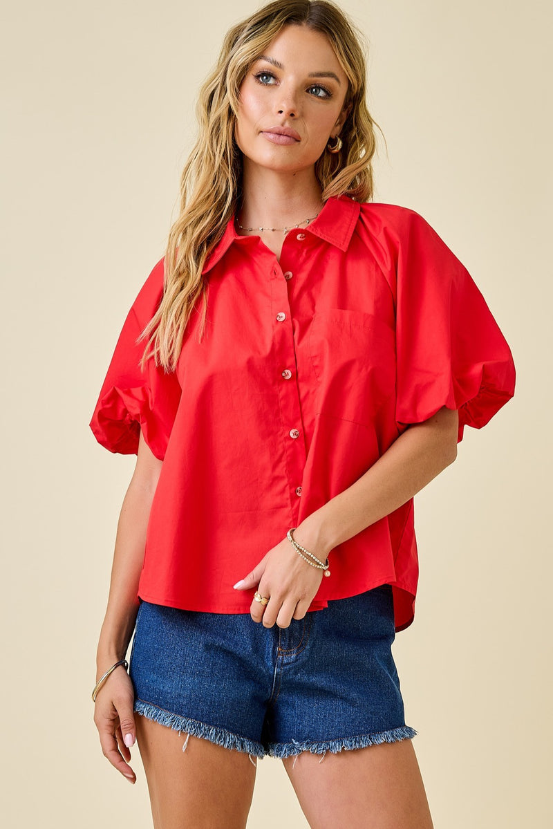 Burst My Bubble Top- Red